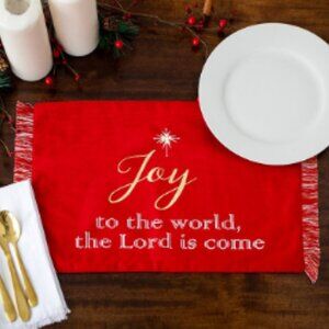 Joy to the World Placemats, Set of 4 - Brand New